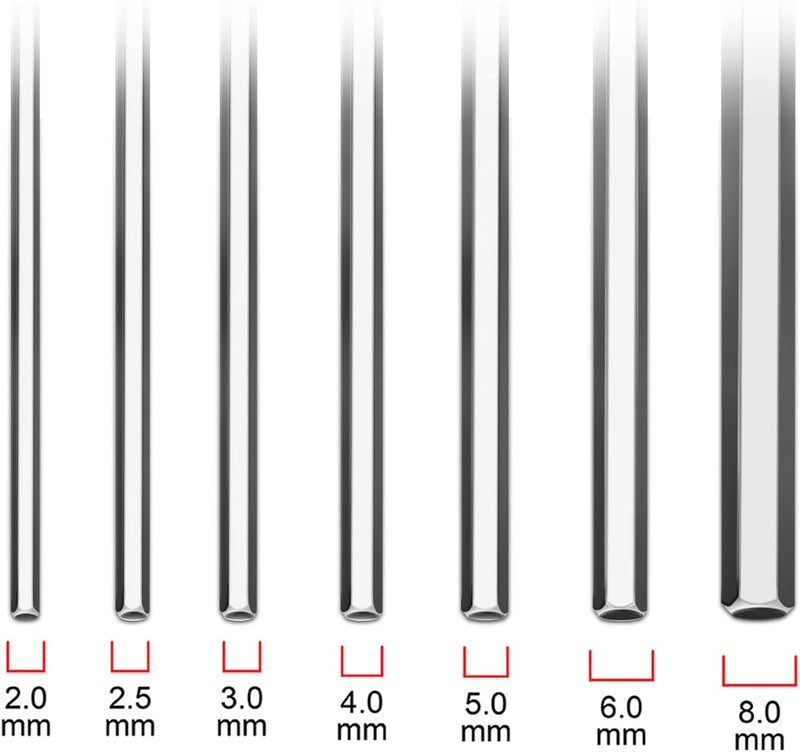WISEUP 3mm t handle allen wrench set Metric,CR-V heavy duty hex key set with long arm - Image 3